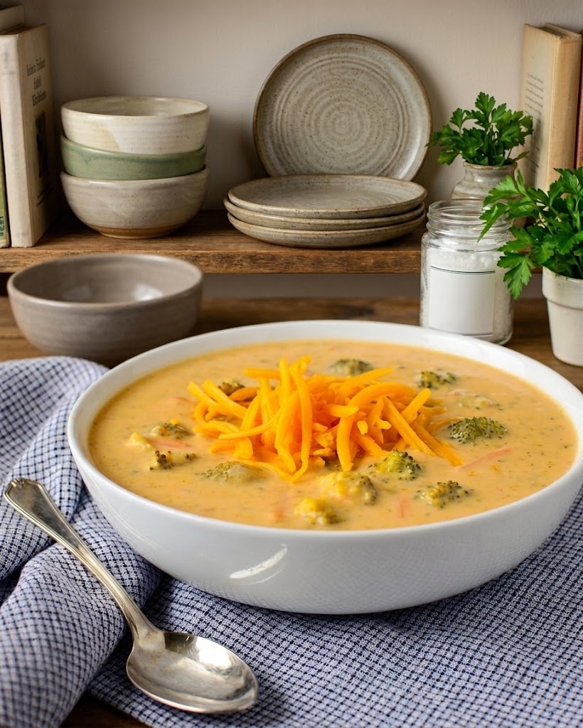 Crock Pot Potato Broccoli Cheddar Soup