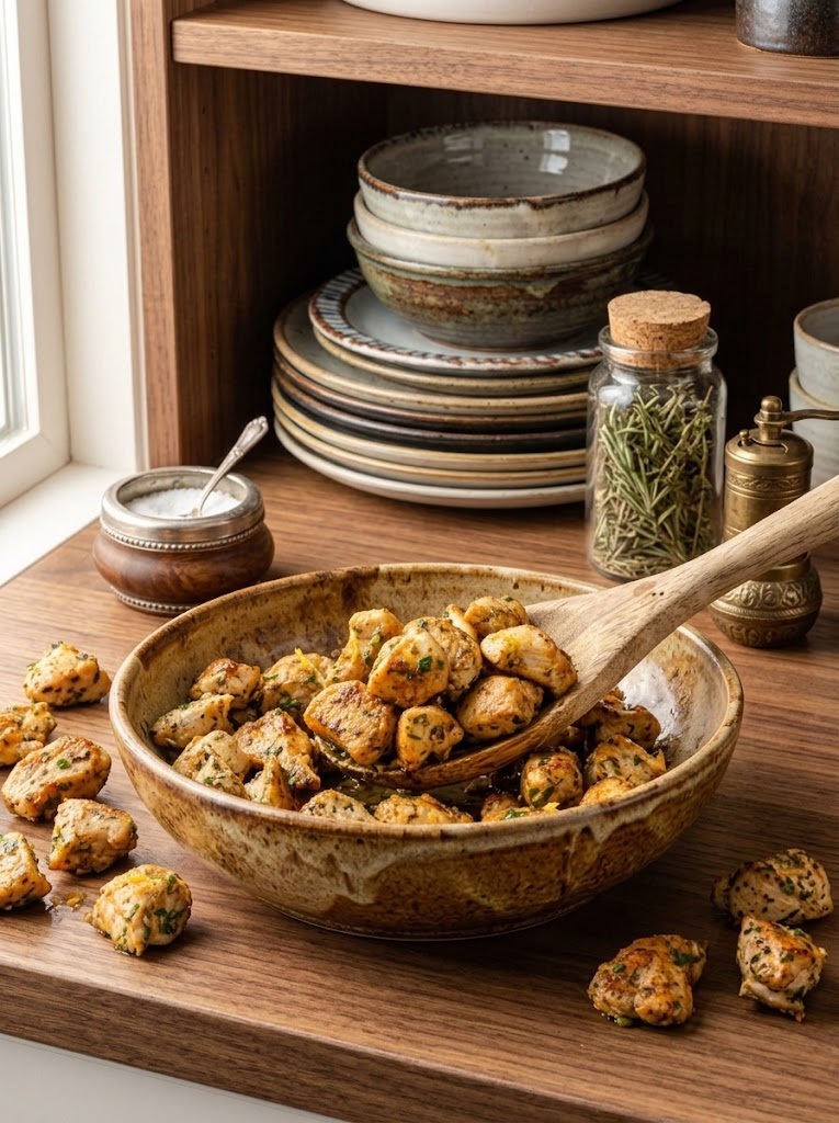 Lemon Garlic Chicken Bites