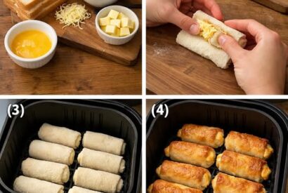 Thumbnail for Crispy Air Fryer Cheese Bread Rolls