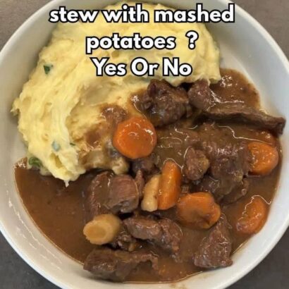 Beef Stew with Mashed Potatoes