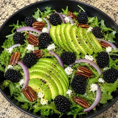 Blackberry & Avocado Salad with Maple Lemon Vinaigrette