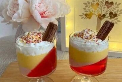 Thumbnail for Layered Jelly Custard Dessert