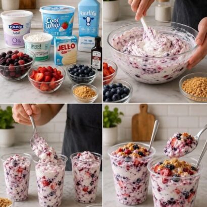 Protein-Packed Berry Cloud Cups