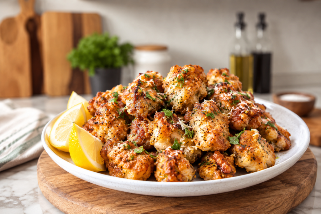 Air Fryer Garlic Butter Chicken Bites