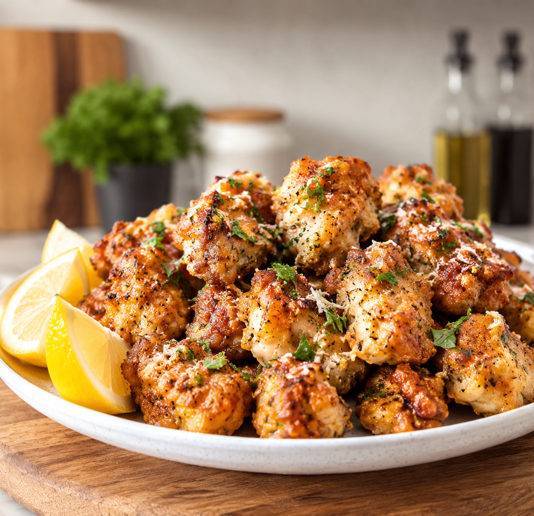Air Fryer Garlic Butter Chicken Bites