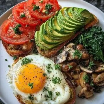 Avocado Toast Breakfast Plate