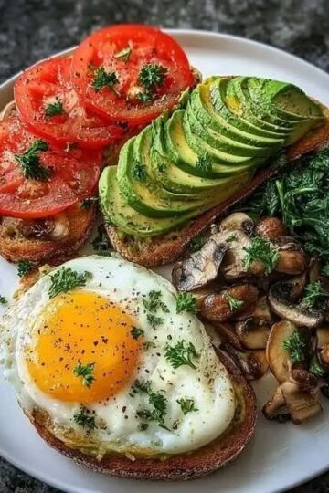 Avocado Toast Breakfast Plate