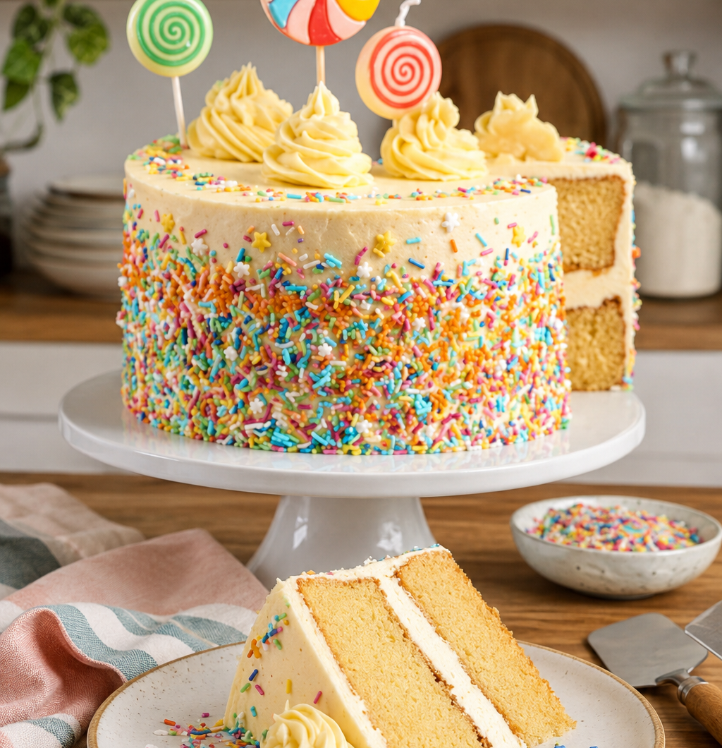 Keto Birthday Cake(Vanilla Cake) 
