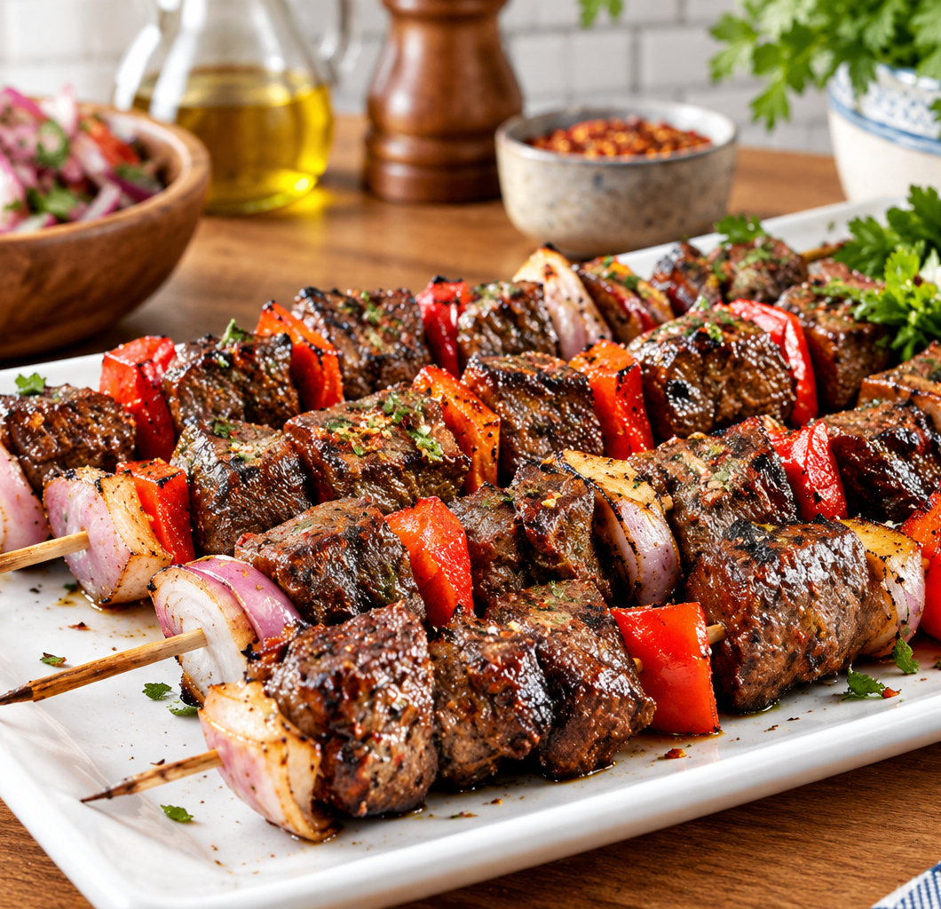 Grilled Steak and Veggie Kebabs